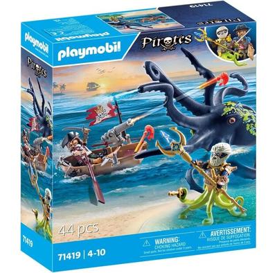 Plastic Construction Set Playmobil 71419 Pirates Battle with Giant Octopus