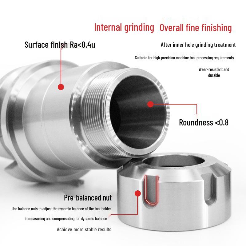 High Precision CNC Tool Holders: BT40, BT30, BT50, ER32 & ER25 Collets for Dynamic Balancing Milling Centers