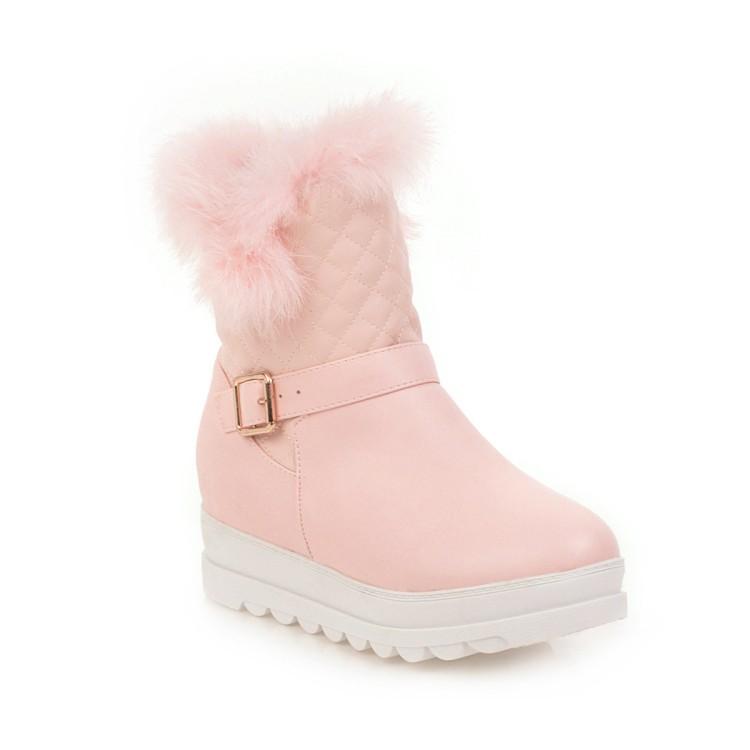 

Зимние ботинки корейская версия сноубутсы короткие ботинки низкий каблук хлопковые ботинки теплые студенческие волосатые ботинки женские ботинки 43 Customized non-refundable розовый