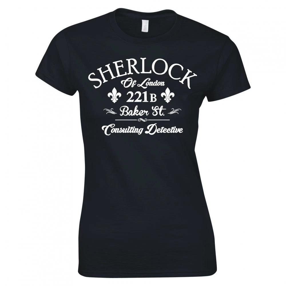 Sherlock Holmes 221b Baker St Consulting Detective Ladies Skinny Fit TShirt