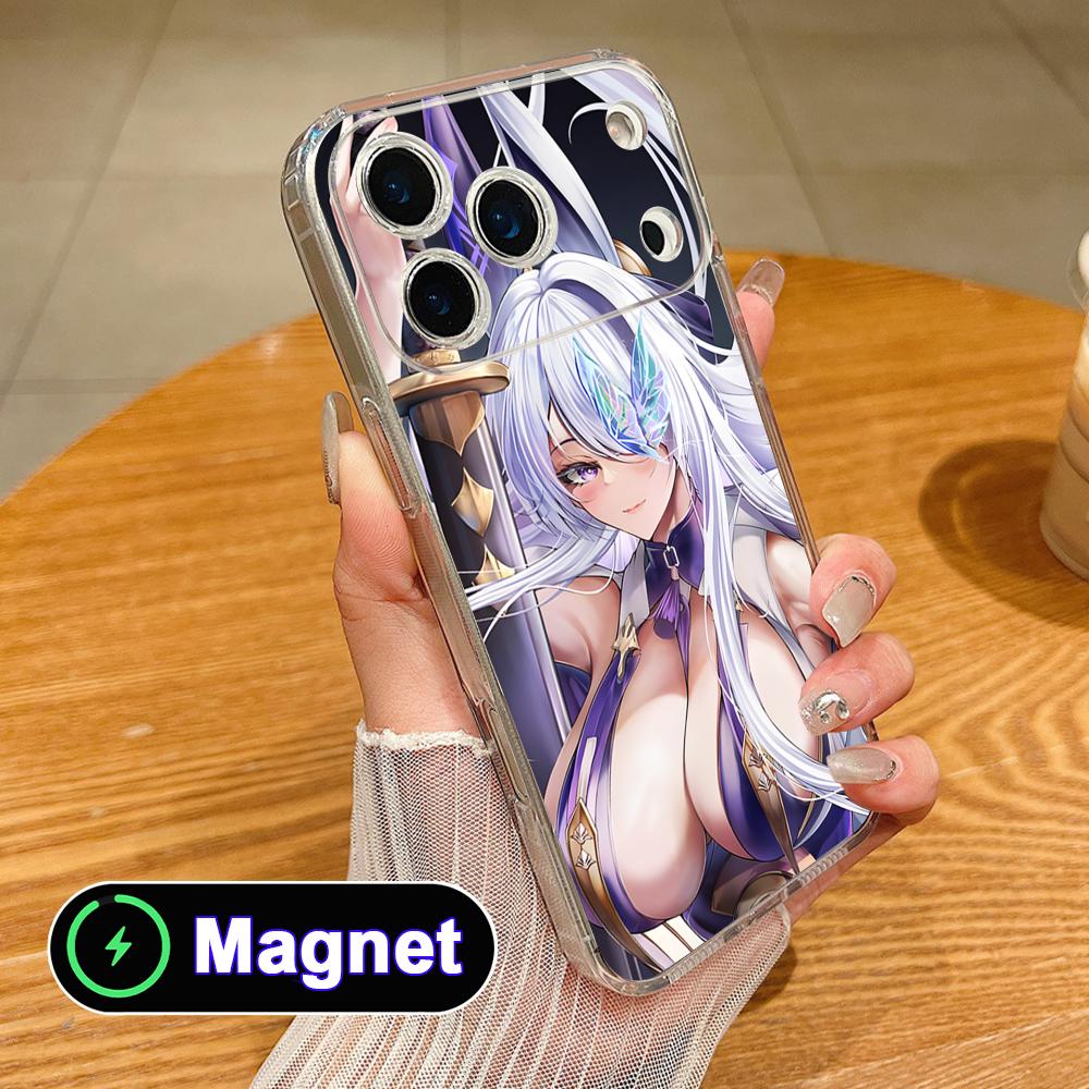 Azur Lane Unzen Clear TPU Magsafe Mobile Phone Case for iPhone 17 16 15 14 13 12 11 Air Pro Max Plus Mini Colorful Cover