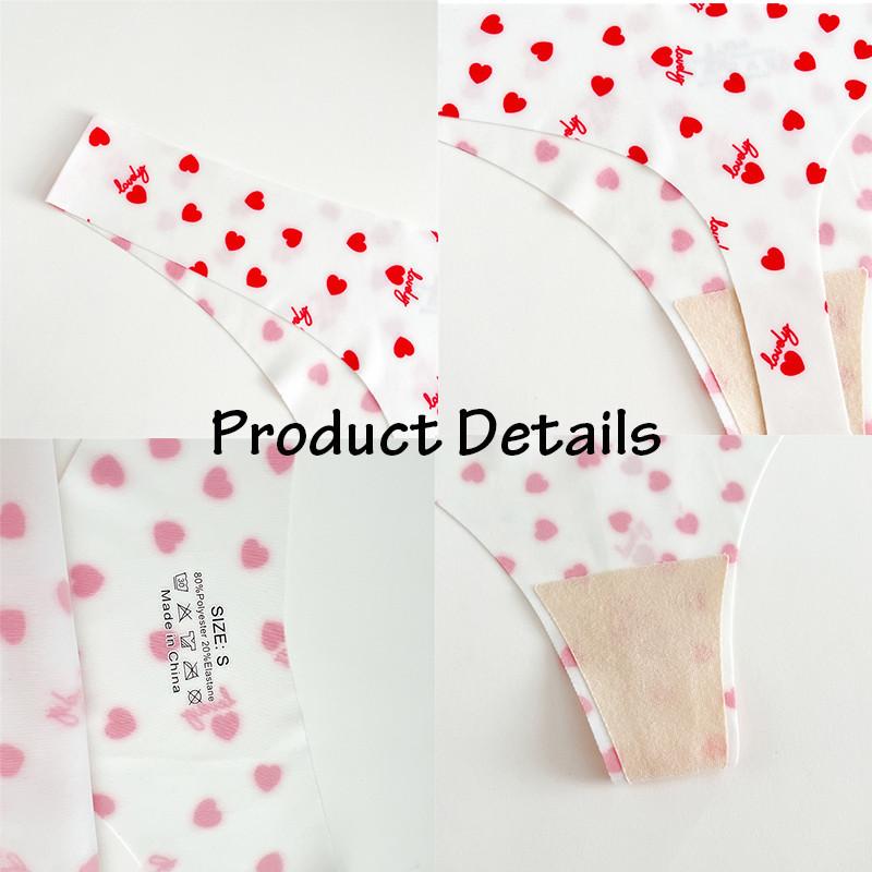 FINETOO SeamlessThongs für Damen, bequeme Dessous, T-Rücken, bedruckte Unterwäsche, sexy G-String, sexy Höschen