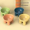 Macaron Elephant Leg Slanted Cat Bowl - Anti-Tip Pet Food Dish