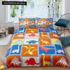 Cartoon Dinosaur King Queen Duvet Cover Jurassic World Animal Bedding Set Universe Galaxy Quilt Cover Polyester Comforter Cover