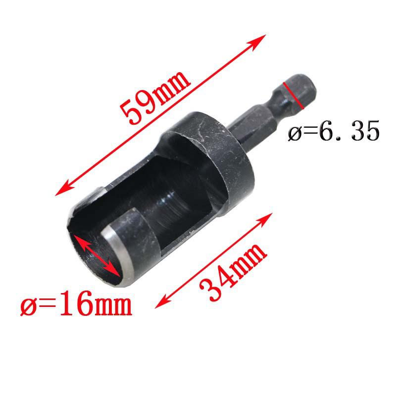 Hex Shank Carbon Steel Wood Plug Cutter Drill Bit for Woodworking