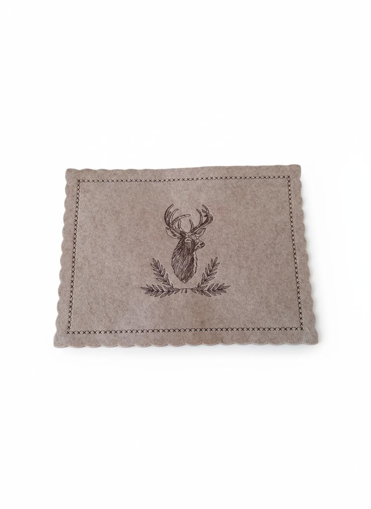Felt Christmas Plate Mat Beige 30×40 Cm For Decoration