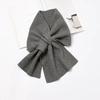 Korean Style Beige Grey Knit Wool Women's Winter Scarf: Short, Versatile Neck Protector