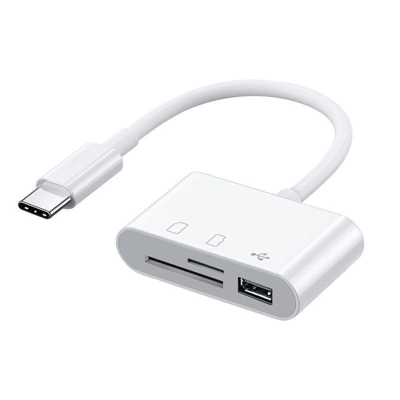 Multi-Function USB-C Card Reader with TFSD, Camera, and Mobile Phone Support