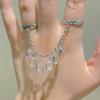 Elegant Adjustable Wedding Rings Dating Rings Geometric Fringe Opening Finger Jewelry Suitable for Woman and Man Present