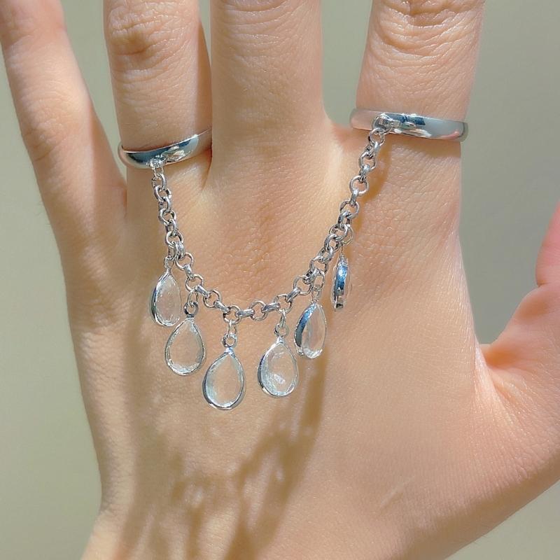 Elegant Adjustable Wedding Rings Dating Rings Geometric Fringe Opening Finger Jewelry Suitable for Woman and Man Present