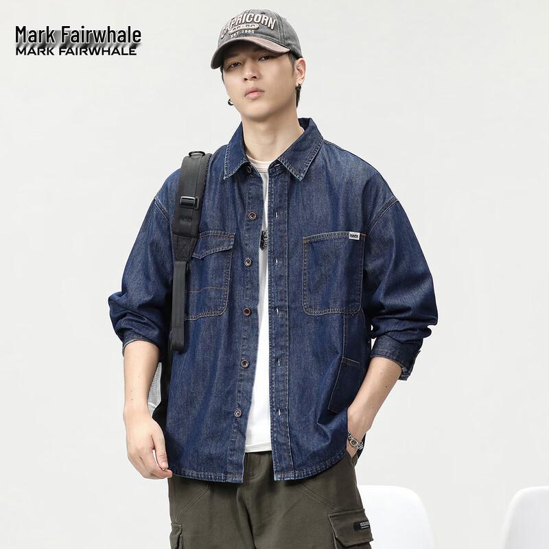 Mark Fairwhale Men's Loose Fit Retro Denim Shirt