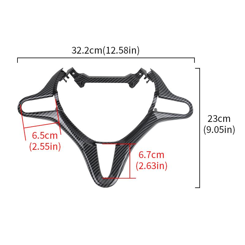 78540-SVA-TXW Steering Wheel Decorative Trim Carbon Fiber Style Cover For Honda Civic 8th FD2 2006 2007 2008 2009 2010 2011