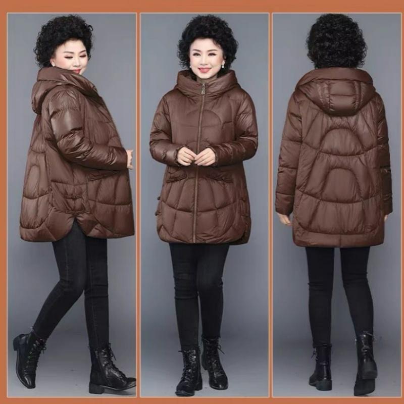 Mid-length Fashion Padded Jacket, Large Size Padded Jacket, Thickened Jacket