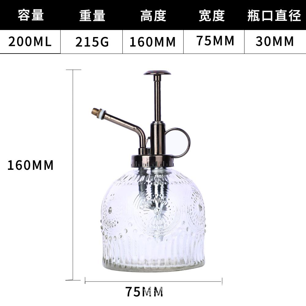 European Colorful Embossed Glass Watering Can Home Gardening Watering Sprinkler Kettle Succulent Plant Spray Can Gardening Decor