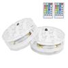 2 Stück 10LED Tauchlampe 16?Farbiges USB-Laden mit 28?Schlüssel-Fernbedienung Timing Unterwasserlampe