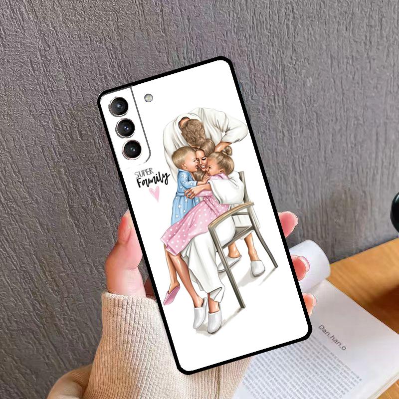 SUPER MOM MUM MAMA BABY Case For Samsung Galaxy S21 S20 FE S22 S23 Ultra Note 20 S8 S9 S10 Note 10 Plus Cover Shell