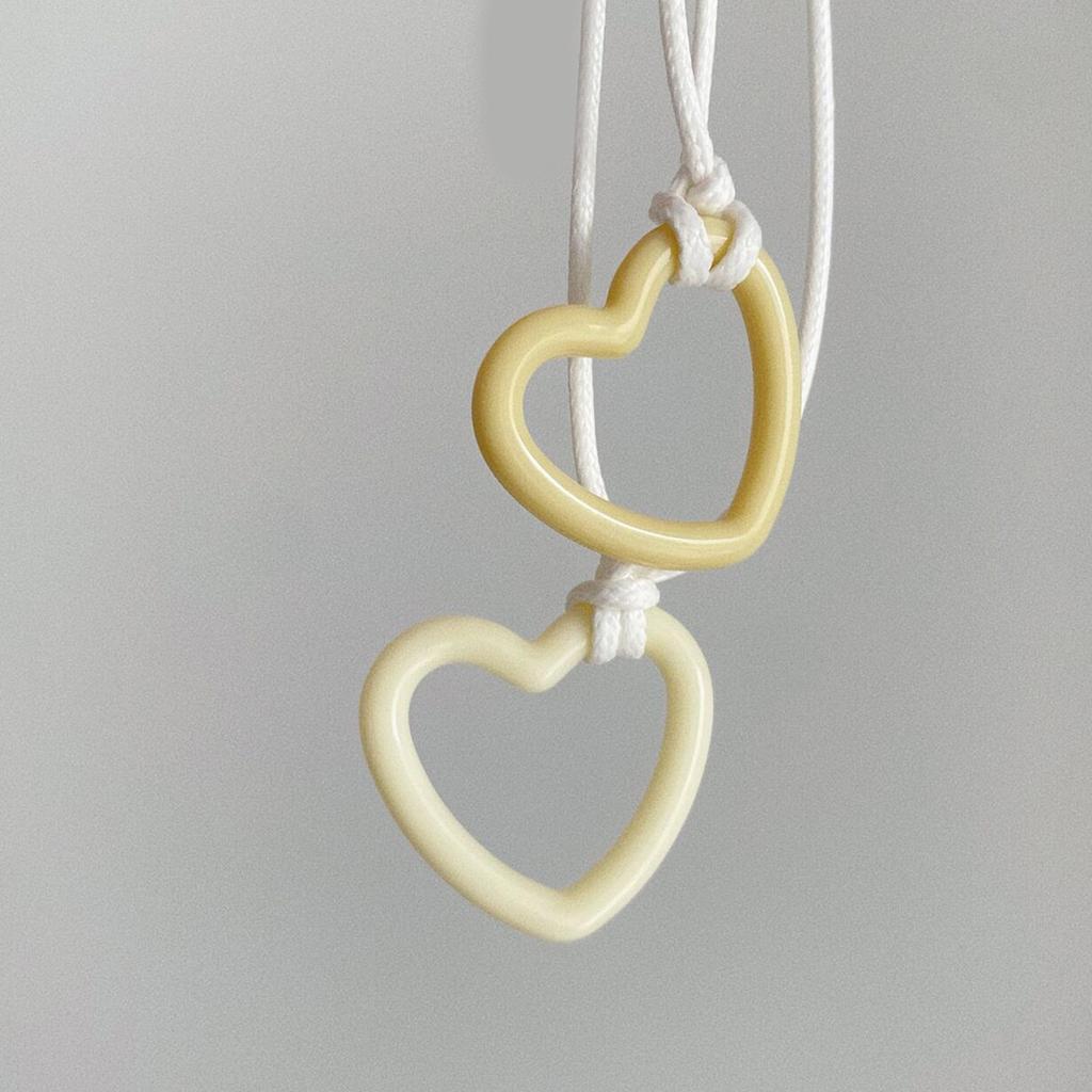 Sweet Hollow Heart Pendant Necklace Party Jewelry Fashion Statement Choker Simple Colorful Cord Collar Necklace
