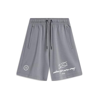 Wade Series Letter Print Ice Feel Loose Casual Shorts Men Shorts Shadow-Gray AKSU371-1