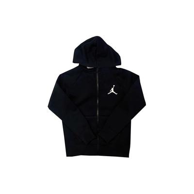 Logo Casual Sports Fleece Warm Hooded Long Sleeve Jacket Kids Jackets Black CT3045-010
