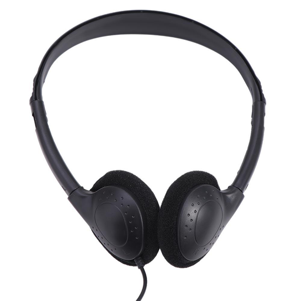 Black Cellular Wired Headset 3.5MM Wired Headworn Earphones Universal Headset Headphone Computer