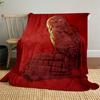 1pc owl books red Outdoor Flannel Throw Blanket All Season Soft Warmth,Home Decor 1031237