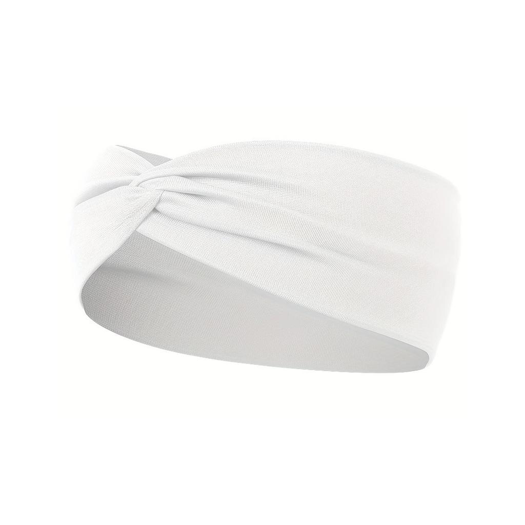 Damen Elastisches Yoga-Schweißband, Breites Schweißabsorbierendes Stirnband, Sport-Haaraccessoire