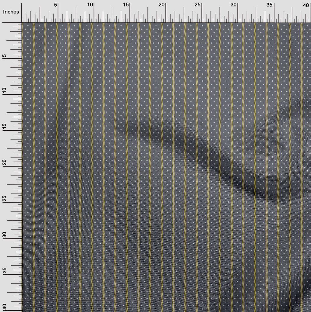 oneOone Cotton Flex Fabric Stripe|Hexagon & Triangle Geometric Printed Fabric 1 Yard 40 Inches