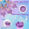 Creative DIY Gemstone Kids Water Bottle 600ml Rainbow Unicorn for School & Outdoor, Holiday Gift for Boys Girls Age 4-6-8-10, Multicolor