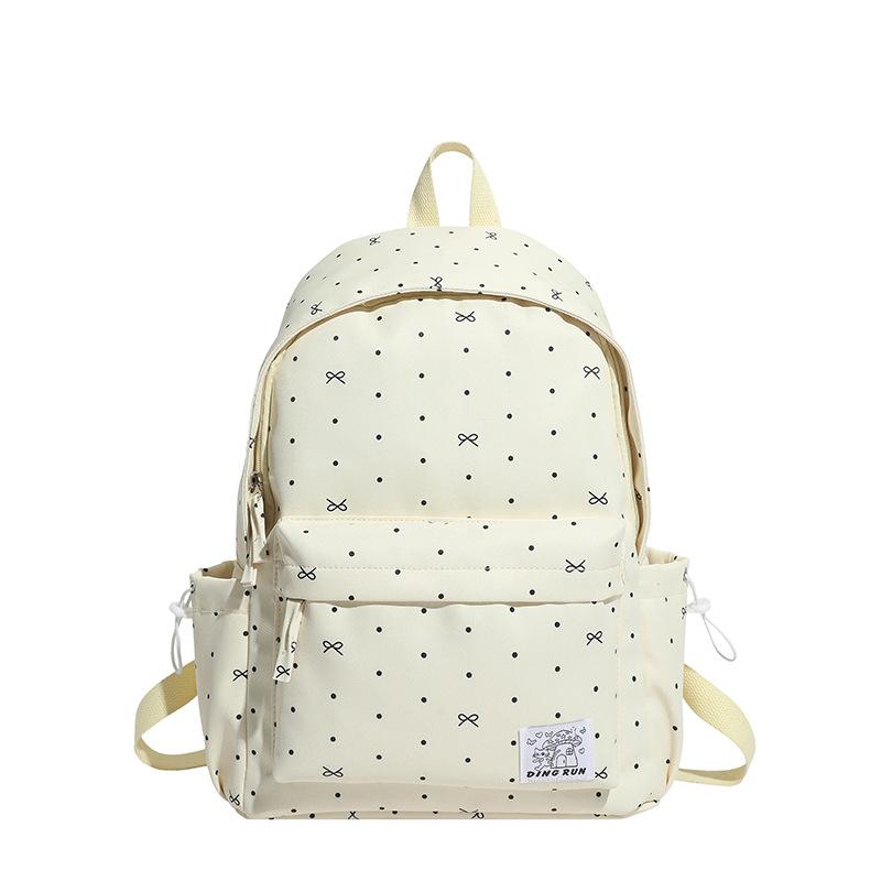 Schoolbag Schoolbag Junior High School Student Girl Heart Atmosphere Polka Dot Bow Versatile High Value Flash Student Backpack