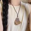 Bohemian Tassel Pendant Vintage Leather Rope Long Women Necklace