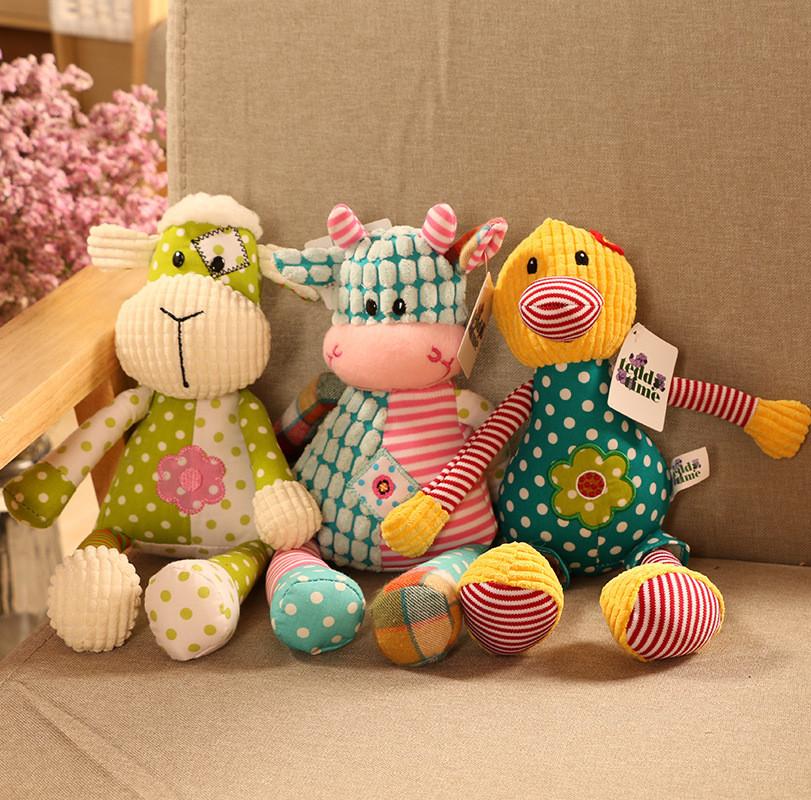 Cattle Chicken Bear Sheep Duck Dog Animal Plush Toys Stuffed Doll Gift Kids