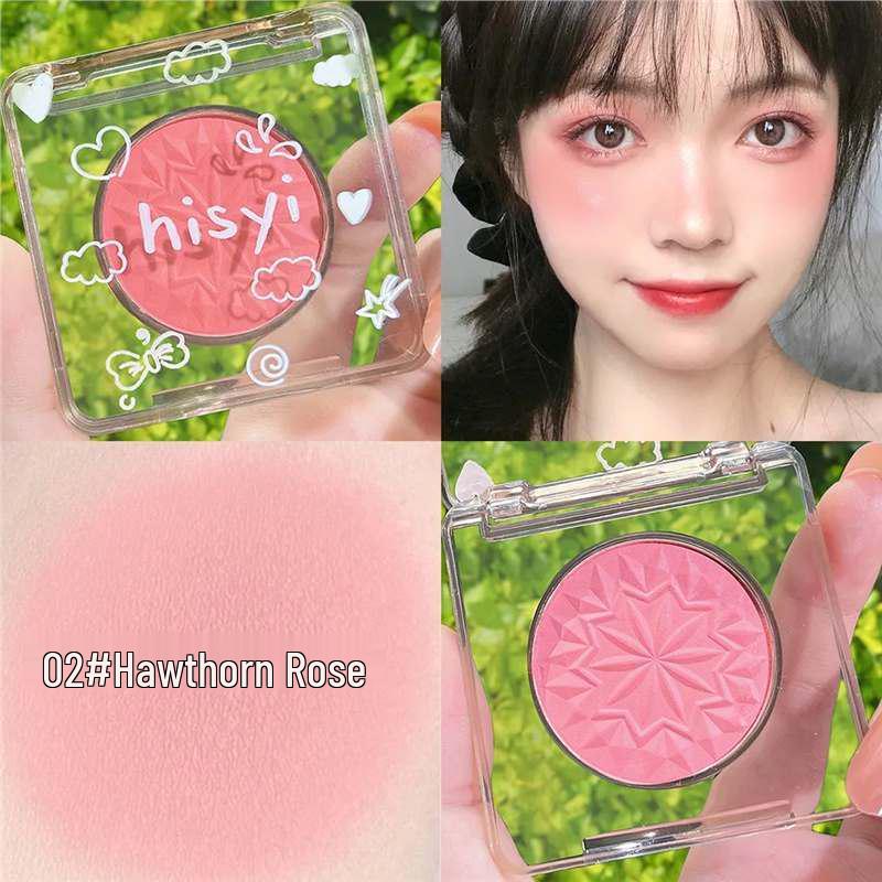 

HISYI Waterproof Matte Blush Palette - Single Color in Pure Desire Blue & Purple with Fine Shimmer for Natural Nude Makeup.