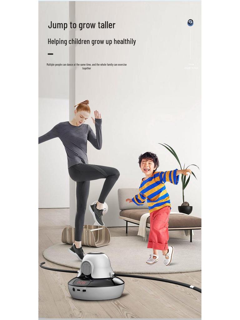 Smart Electric Jump Rope with 10-Level Adjustment & Remote Control Counting for Kids' Training