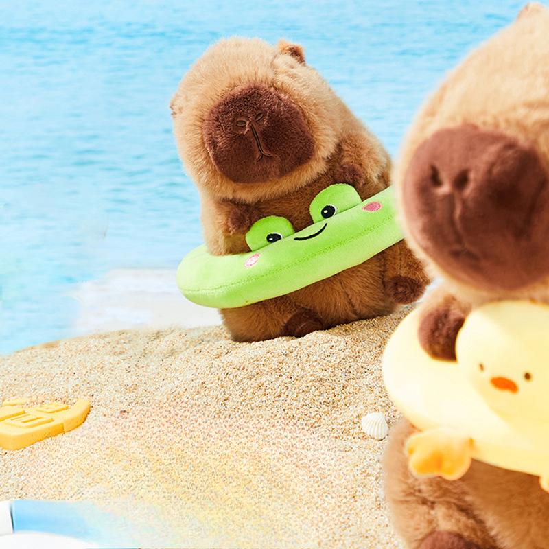 Summer Swimming Ring Kapibala Capybara Doll Doll Cute Plush Toy Girl Birthday Gift
