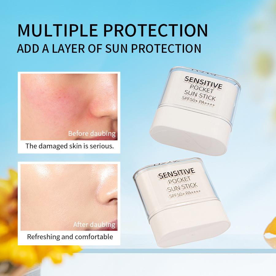 SPF50+ Mini Pocket Sunscreen Stick 3-in-1 Isolation Sunblock Waterproof Sweatproof UV Protection Portable Sunscreen Stick