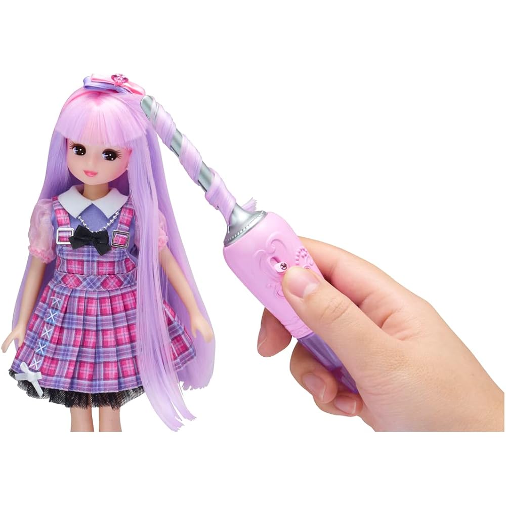 Takara Tomy Licca-chan Doll Rainbow Curl Deluxe Dress-Up Toy for Kids 3 Years and Up