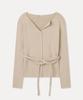 MIXXO Open Collar Ribbed Strap Pullover_Miwkag314T