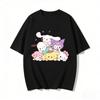 Summer Cute Sanrio Characters Stacked Print Tshirt Casual Short Sleeve Tees for Mom and Daughter Sweet Family Matching Outfits