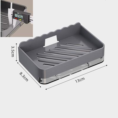 Wall-Mounted Soap Dish Bathroom Soap Dish With Drain Water Holder Without Drilling Bathroom Soap Dish Bathroom Accessories