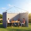 3-Piece Set Side Panels with Zipper for 3 x 3 m Gazebo, Dark Blue