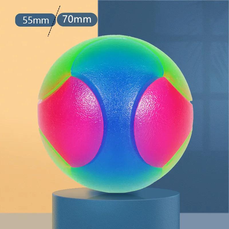 LED Glowing Ball Dog Toy Molar Ball Balls Flashing Elastic Ball Pet Color Light Ball Interactive Toys For Puppy Cats Dog