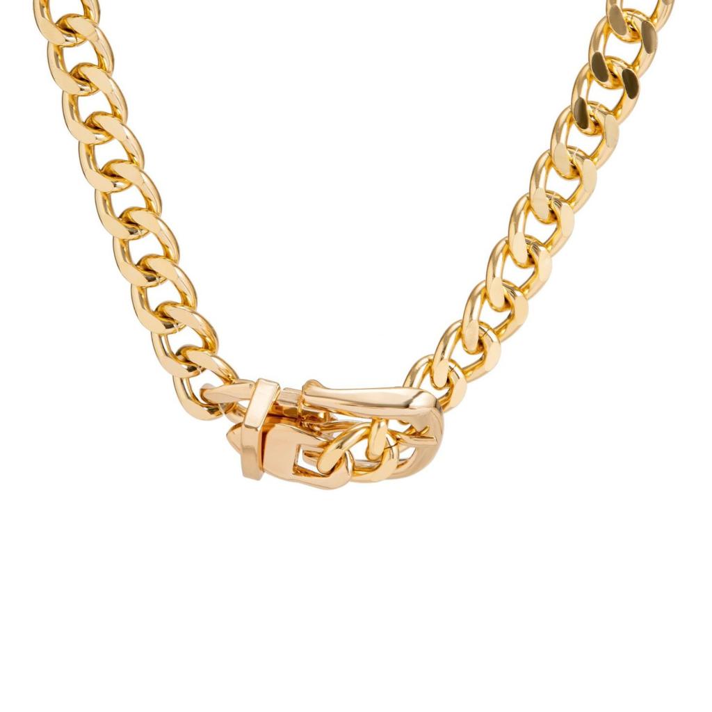  Hip Hop Minimalist Design Belt Buckle Chain Collar Necklace Retro Chill Style Personalised Necklace
