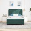 Boxspring Bed with Headboard Dark Green 200 x 140 cm Velvet