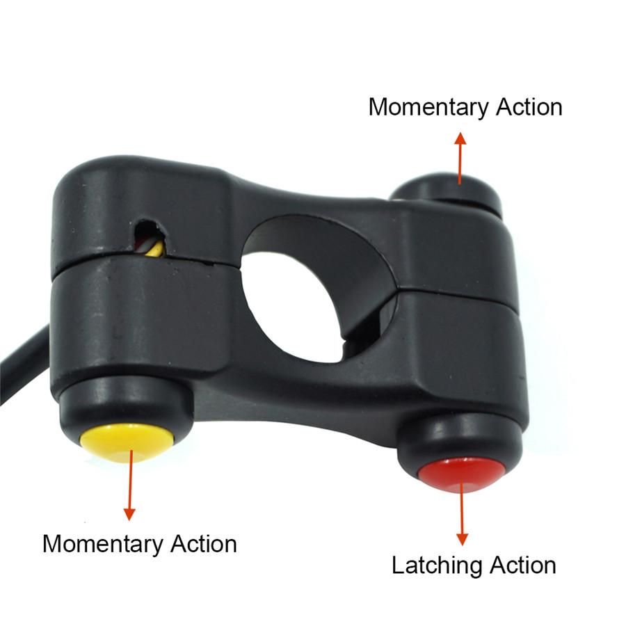 New Motorcycle 7/8" Handlebar Switches Headlight Brake Horn Start Switch 3 Buttons