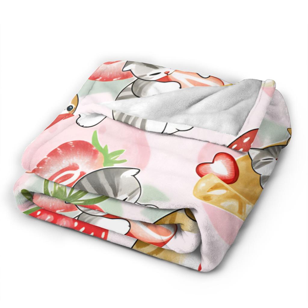 Mofusand Warm Blanket Girls Boys Plush Throw Blanket Funny Couch Chair Flannel Bedspread Sofa Bed Cover