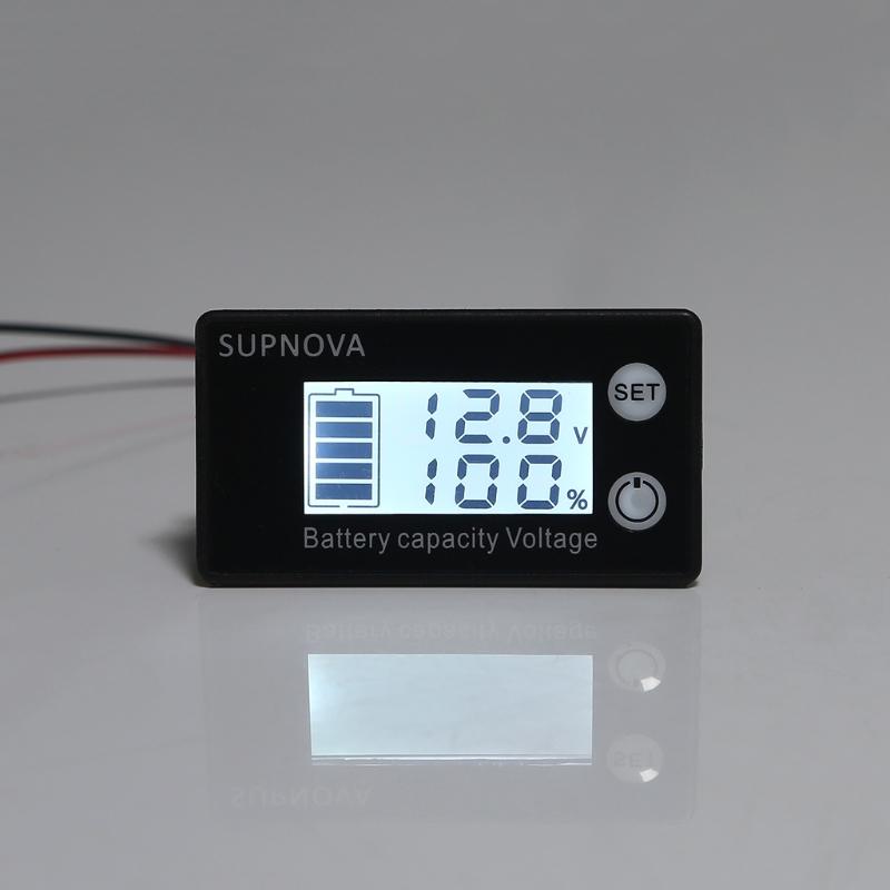 DC 12V 24V 48V Lead Acid Lithium Battery Capacity Indicator Car Motorcycle Digital Voltmeter Voltage Tester Meter To