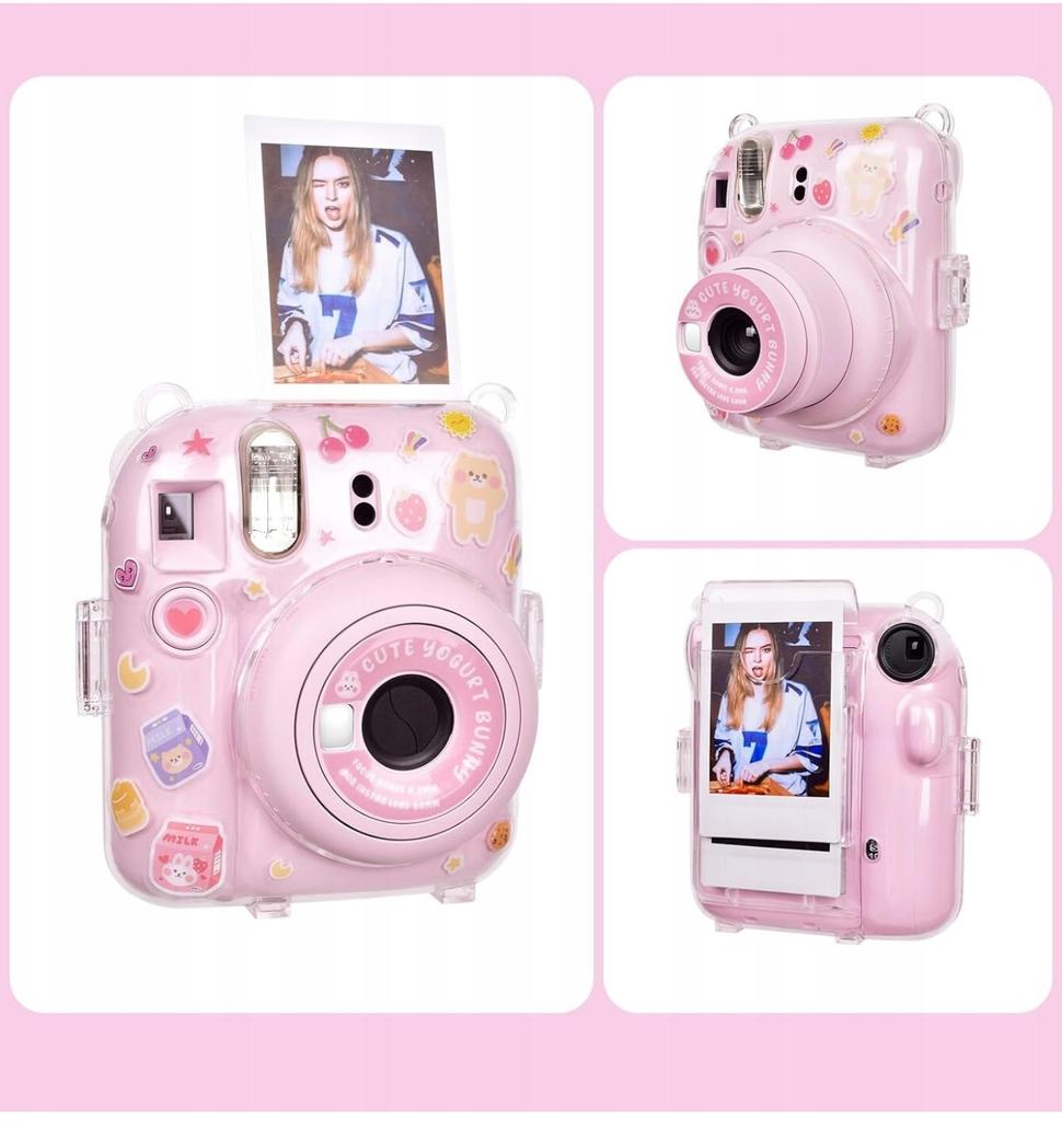 Siliconen hoesje + stickers + riempje voor FujiFilm Instax Mini 12 camera