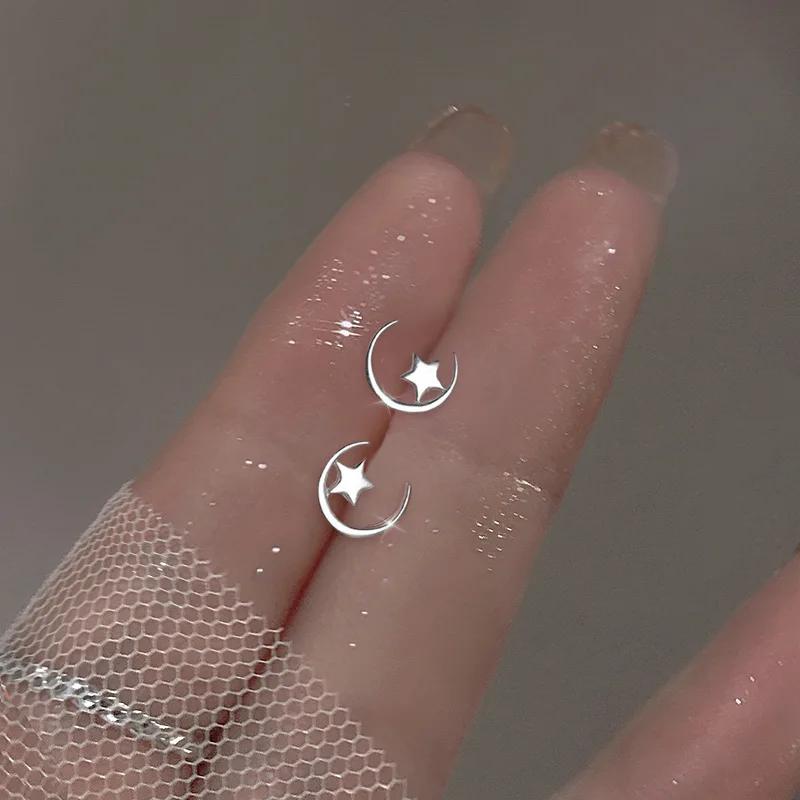 56 Types 925 Silver Zircon Puzzle Star Animal Geometric Stud Earrings for Women Fine Jewelry Minimalist Accessories