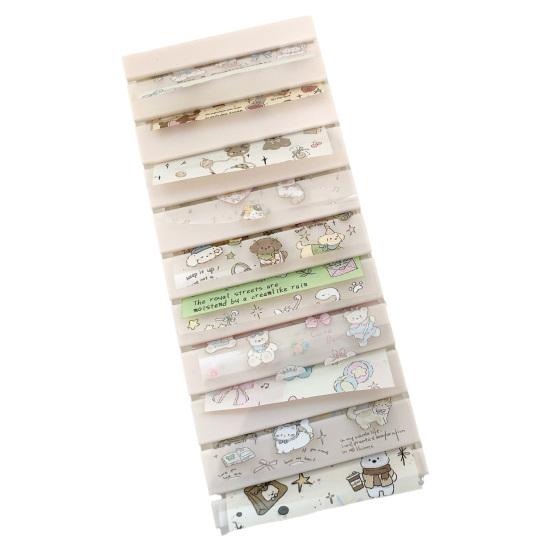 Nail Art Transfer Foil Box 10 Slots Plastic Nail Foil Rolls Decals Organizer Case Professional DIY Salon Dust-Proof Manicure Art Foil Storage Box