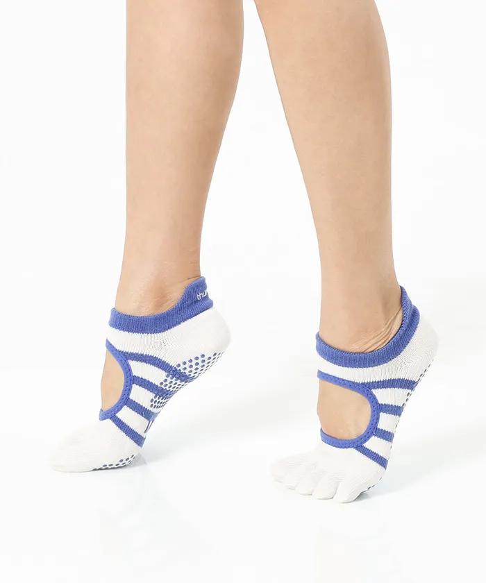 Pilates Yoga Non-slip Socks Toe Socks Blurple